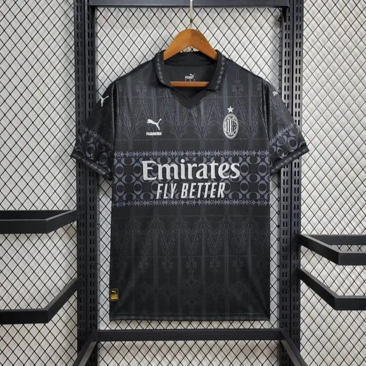 AC Milan 4th Kit Pleasures (2024-25) Embroidery Black [Set]