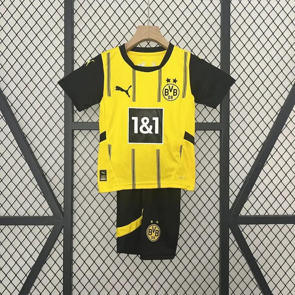Borussia Dortmund Home Kit (2024-25) Embroidery [Set]