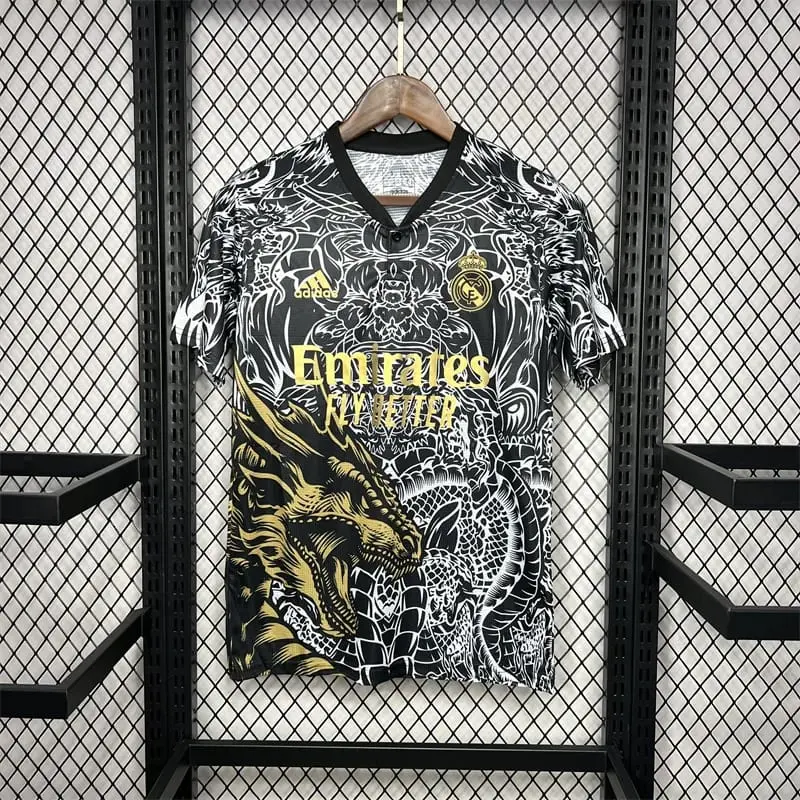 Real Madrid Golden Black Dragon (Special Edition) Embroidery [Set]
