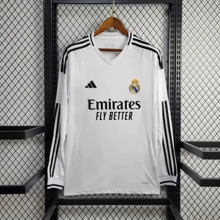 Real Madrid Home Kit Full Sleeves (2024-25) Embroidery