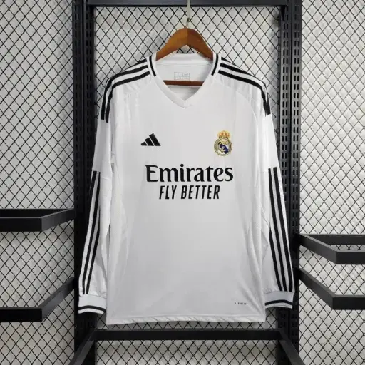 Real Madrid Home Kit Full Sleeves (2024-25) Embroidery