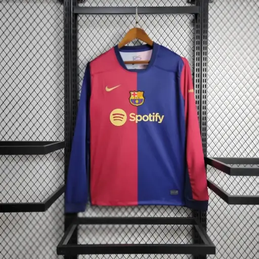 FC Barcelona Home Kit Full Sleeves (2024-25) Embroidery
