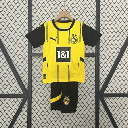 Borussia Dortmund Home Kit (2024-25) Embroidery [Set]