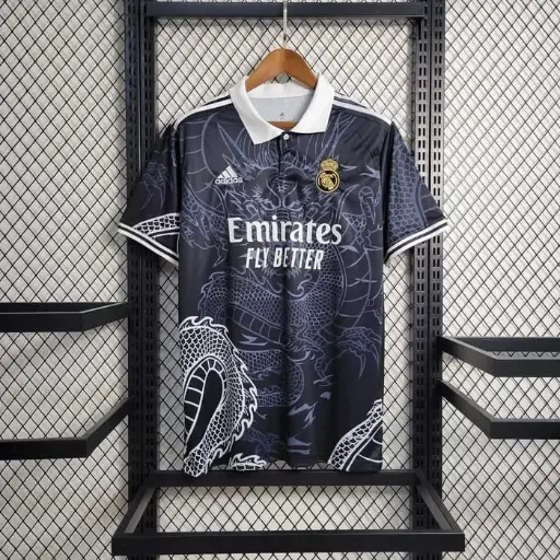 Real Madrid Dragon Kit Black Embroidery [Set]