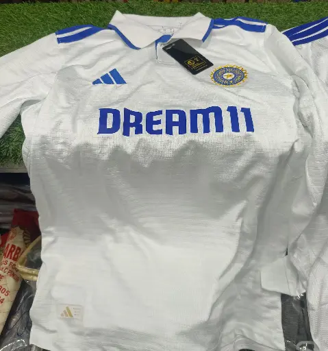 Indian Cricket Team Test Jersey Embroidery Full Sleeves